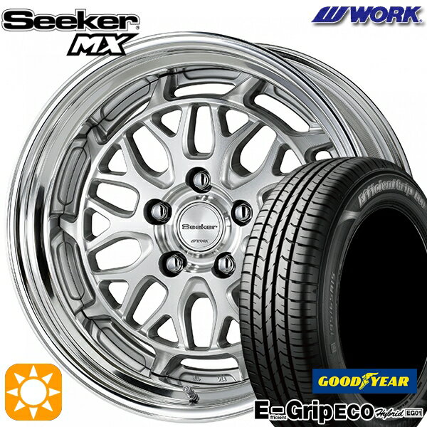 【18日限定!ダイヤモンド会員限定P13倍!】 アイシス ノア/ヴォクシー 215/45R17 91W XL グッドイヤー エフィシェントグリップ エコ EG01 WORK シーカー MX カットクリア 17インチ 7.0J 5H114.3 サマータイヤホイールセット