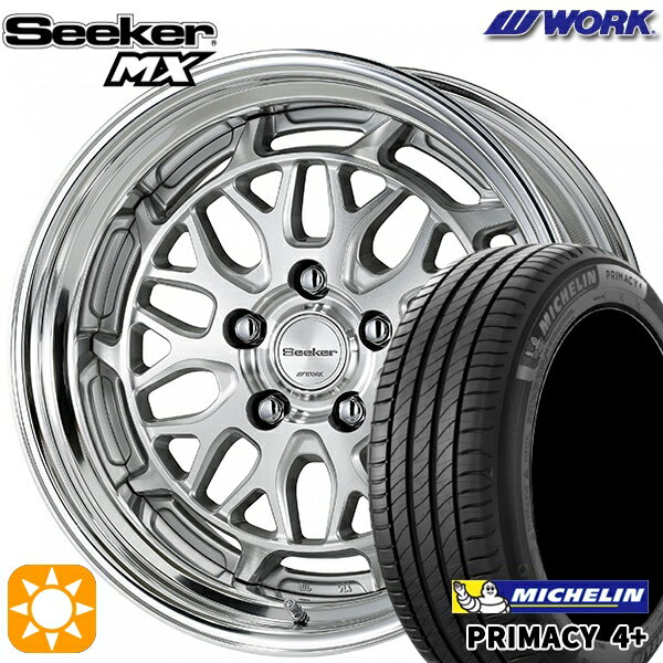 【取付対象】235/55R18 104V XL ミシュラン プライマシー4プラス WORK シーカー MX カットクリア 18インチ 7.5J 5H114.3 サマータイヤホイールセット