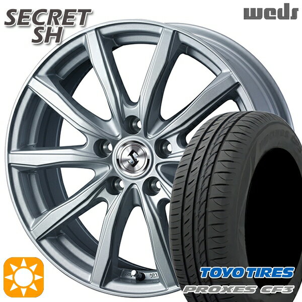 【取付対象】エスクァイア セレナ 195/65R15 91H トーヨー プロクセス CF3 Weds シークレット SH シルバー 15インチ 6.0J 5H114.3 サマータイヤホイールセット