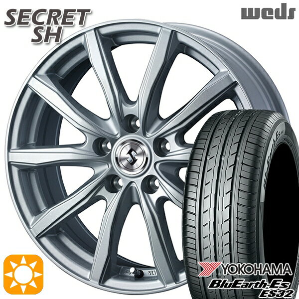 【18日限定!ダイヤモンド会員限定P13倍!】 195/65R15 91S ヨコハマ ブルーアース ES32 Weds シークレット SH シルバー 15インチ 6.0J 5H114.3 サマータイヤホイールセット