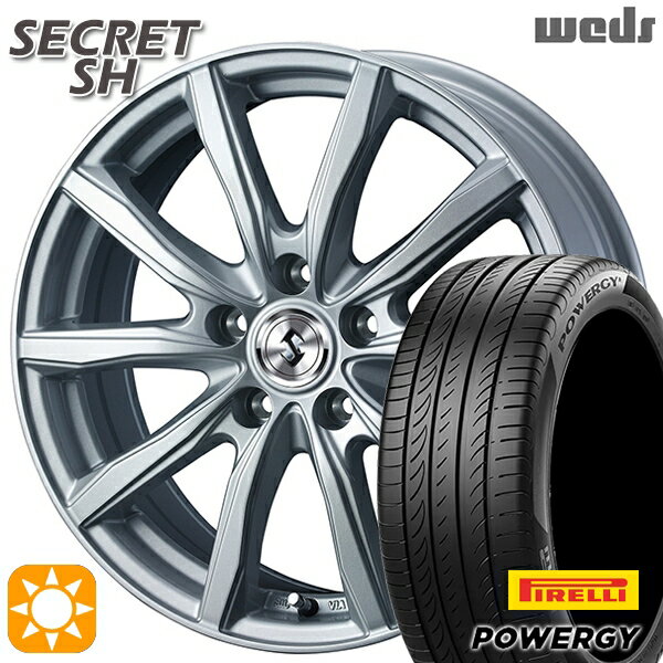 【取付対象】195/65R15 91V ピレリ パワジー Weds シークレット SH シルバー 15インチ 6.0J 5H114.3 サマータイヤホイールセット