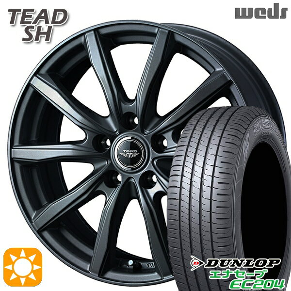 【18日限定!ダイヤモンド会員限定P13倍!】 195/65R15 91V ダンロップ エナセーブ EC204 Weds テッド SH ガンメタ 15インチ 6.0J 5H114.3 サマータイヤホイールセット