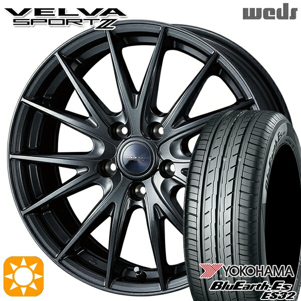 【取付対象】205/55R16 91V ヨコハマ ブルーアース ES32 Weds ヴェルバスポルト2 ディープメタルII 16インチ 6.5J 5H100 サマータイヤホイールセット