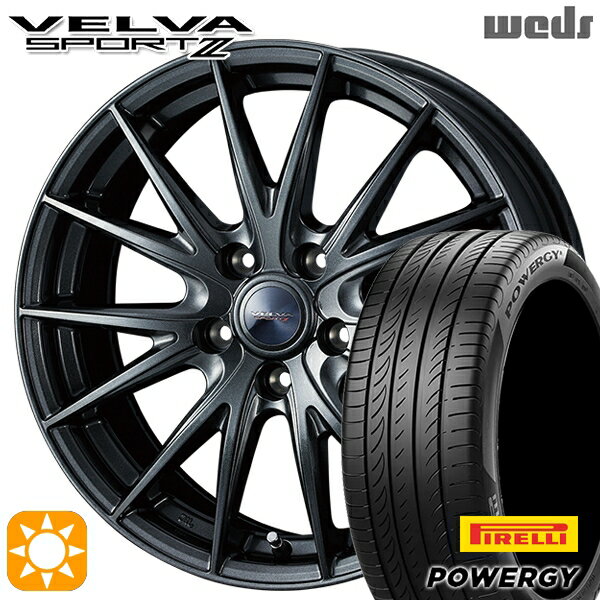 【取付対象】225/40R18 92W XL ピレリ パワジー Weds ヴェルバスポルト2 ディープメタルII 18インチ 7.5J 5H114.3 サマータイヤホイールセット