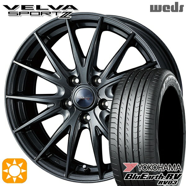 【取付対象】ヴェゼル レガシィ 225/60R18 100H ヨコハマ ブルーアース RV03 Weds ヴェルバスポルト2 ディープメタルII 18インチ 8.0J 5H114.3 サマータイヤホイールセット