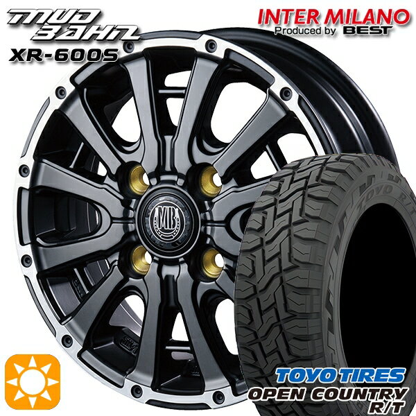 【取付対象】軽トラ 145/80R12 80/78N LT トーヨー オープンカントリー R/T インターミラノ マッドバーン XR-600S SGB/RP 12インチ 4.0J 4H100 サマータイヤホイールセット