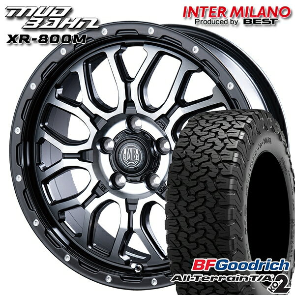 【取付対象】LT225/65R17 107/103S RBL BFグッドリッチ オールテレーン T/A KO2 インターミラノ マッドバーン XR-800M MBK/DP 17インチ 7.0J 5H114.3 サマータイヤホイールセット