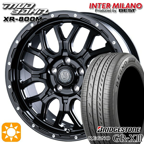 【取付対象】エスクァイア セレナ 205/50R17 89V ブリヂストン レグノ GR-X3 インターミラノ マッドバーン XR-800M MBK/PP 17インチ 7.0J 5H114.3 サマータイヤホイールセット