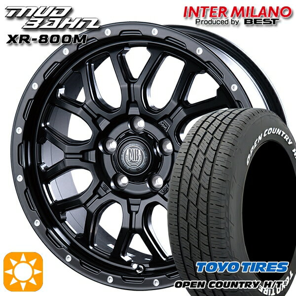 【取付対象】225/65R17 102H トーヨー オープンカントリー H/T2 WL インターミラノ マッドバーン XR-800M MBK/PP 17インチ 7.0J 5H114.3 サマータイヤホイールセット