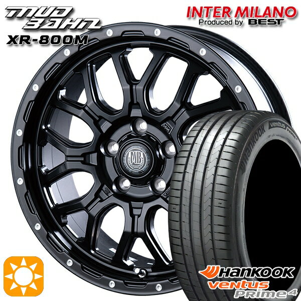 【取付対象】215/55R17 98W XL ハンコック veNtus PRime4 K135 インターミラノ マッドバーン XR-800M MBK/PP 17インチ 7.0J 5H114.3 サマータイヤホイールセット