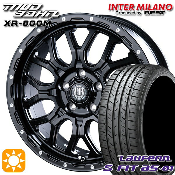 【取付対象】アイシス ノア 215/45R17 91W XL ラウフェン S FIT aS-01 LH02 インターミラノ マッドバーン XR-800M MBK/PP 17インチ 7.0J 5H114.3 サマータイヤホイールセット
