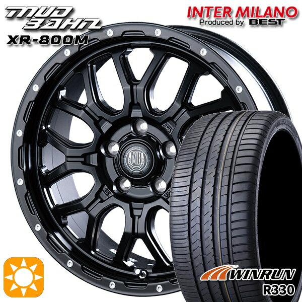 【取付対象】リーフ レヴォーグ 215/50R17 95W XL ウィンラン R330 インターミラノ マッドバーン XR-800M MBK/PP 17インチ 7.0J 5H114.3 サマータイヤホイールセット