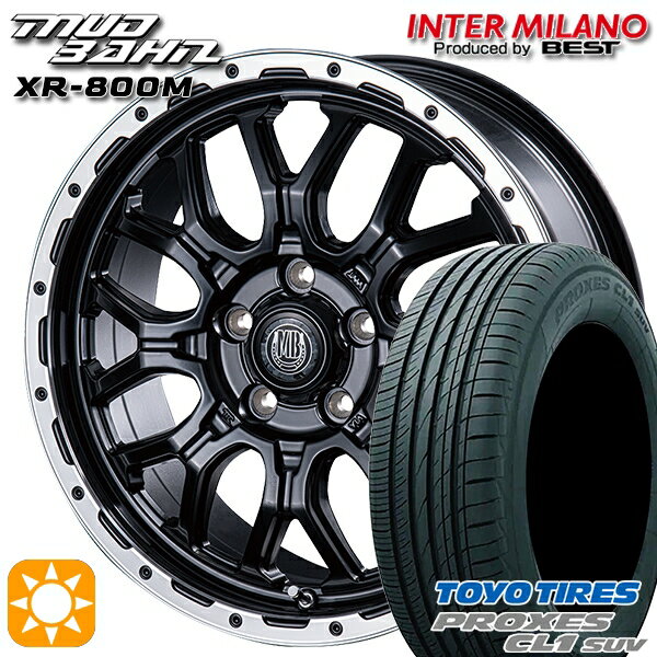 【取付対象】C-HR カローラクロス 215/60R17 96H トーヨー プロクセス CL1 SUV インターミラノ マッドバーン XR-800M MBK/RP 17インチ 7.0J 5H114.3 サマータイヤホイールセット