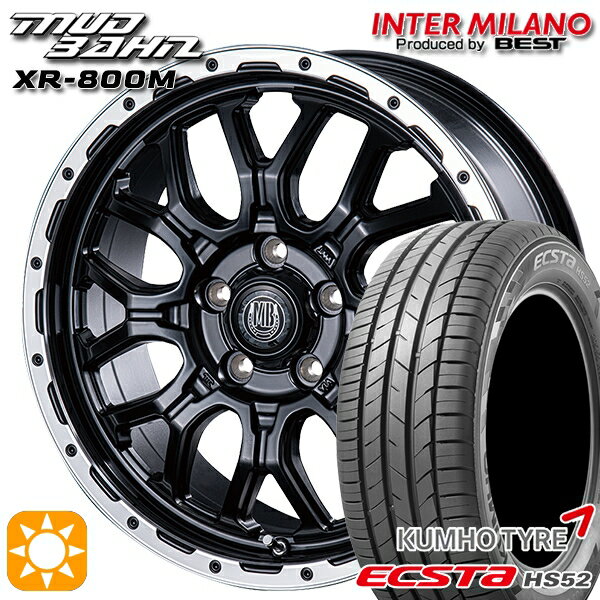 【取付対象】リーフ ノア 205/55R16 91V クムホ エクスタ HS52 インターミラノ マッドバーン XR-800M MBK/RP 16インチ 6.5J 5H114.3 サマータイヤホイールセット