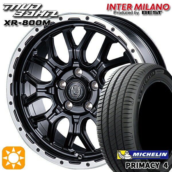 【18日限定!ダイヤモンド会員限定P13倍!】 リーフ ノア 205/55R16 91W ミシュラン プライマシー4 インターミラノ マッドバーン XR-800M MBK/RP 16インチ 6.5J 5H114.3 サマータイヤホイールセット