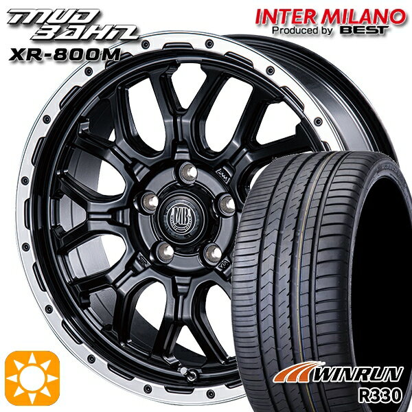 【18日限定!ダイヤモンド会員限定P13倍!】 リーフ アクセラ 205/55R16 91V ウィンラン R330 インターミラノ マッドバーン XR-800M MBK/RP 16インチ 6.5J 5H114.3 サマータイヤホイールセット