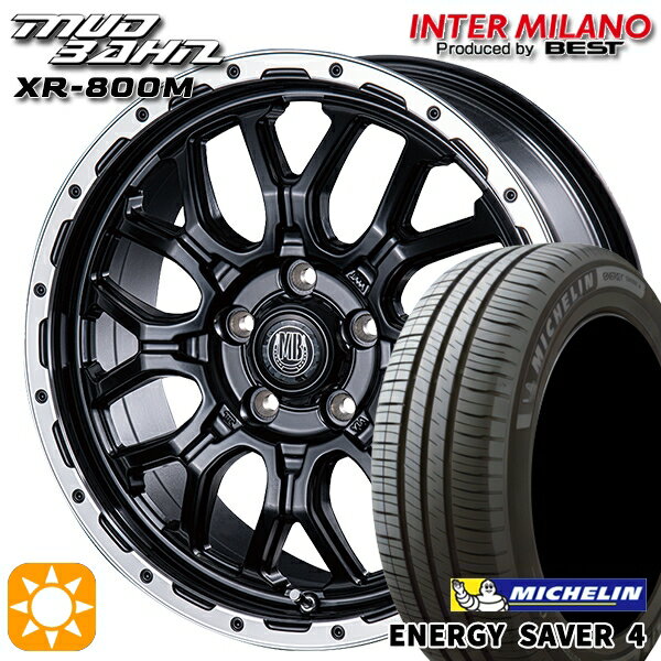 【取付対象】リーフ ノア 205/55R16 94V XL ミシュラン エナジーセイバー4 インターミラノ マッドバーン XR-800M MBK/RP 16インチ 6.5J 5H114.3 サマータイヤホイールセット