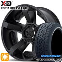 【取付対象】JEEPラングラー 265/65R17 112H トーヨー オープンカントリーA/T3 ホワイトレター KMC XD811 ROCKSTAR II 17インチ 8.0J 5H127 MATTEBLACK(w/Matte BK Accents) サマータイヤホイールセット