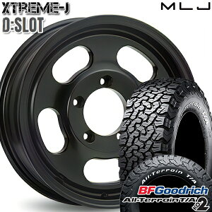 【取付対象】LT225/75R16 115/112S RWL BFグッドリッチ オールテレーン T/A KO2 MLJ エクストリームJ Dスロット 16インチ 5.5J 5H139.7 サテンブラック サマータイヤホイールセット