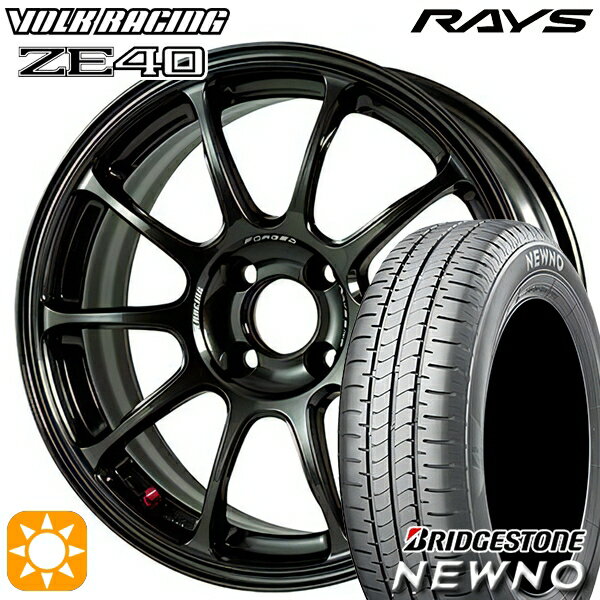 【取付対象】195/45R16 84V ブリヂストン ニューノ RAYS ボルクレーシング ZE40 MM 16インチ 7.0J 4H100 サマータイヤホイールセット