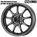 15インチ 5.0J 4H100 +45 ENKEI エンケイ パフォーマンスライン PF09 ダークシルバー アルミホイール単品 4本(1台分)送料無料