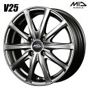 【5/9-5/16 エントリーでP5倍】 15インチ 5.5J 4H100 +40 MID マルカサービス V25 メタリックグレー アルミホイール単品 1本 ...
