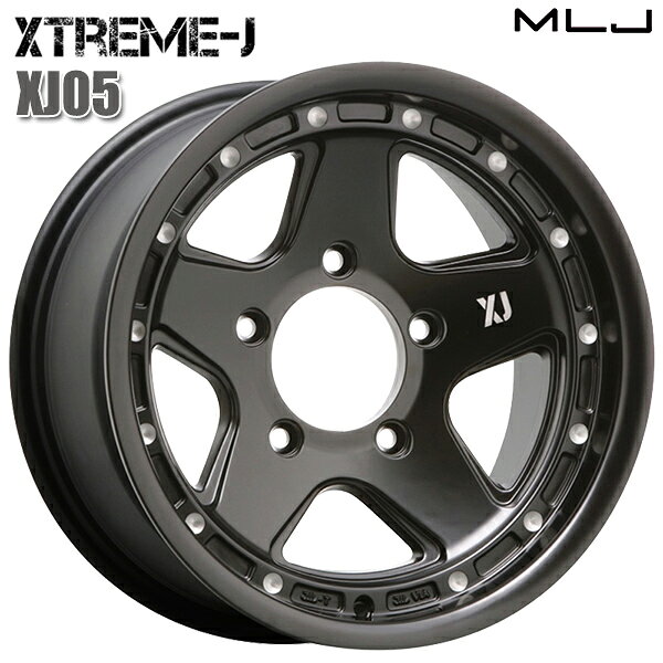 MLJ エクストリームJ XJ05 サイズ：16インチ 8.0J HOLE/PCD：5H 150 インセット：0 カラー：サテンブラックミルド アルミホイール単品 1本 4本以上送料無料