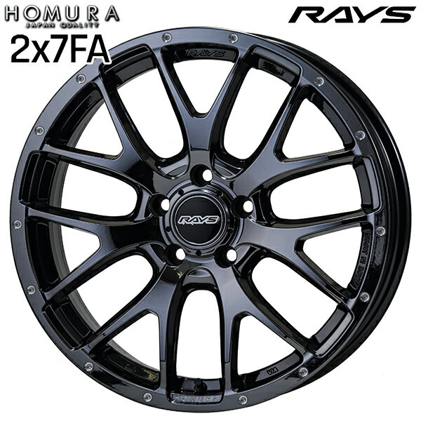 18インチ 7.5J 5H114.3 +38 RAYS ホムラ 2x7FA ブラッククロームコーティング (YNL) アルミホイール単品 4本（1台分）送料無料