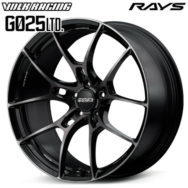 19インチ 9.5J 5H114.3 +38 RAYS ボルクレーシング G025LT KK（プレスドブラッククリアー） アルミホイール単品 1本 4本以上送料無料