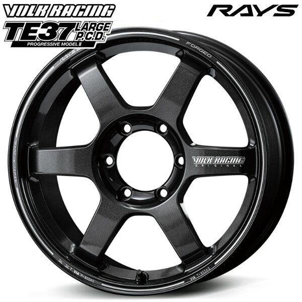 18インチ 8.5J 6H139.7 +44 RAYS ボルクレーシング TE37 LARGE P.C.D プログレッシブモデル2 MM（ダイヤモンドダークガンメタ） アルミホイール単品 1本 4本以上送料無料