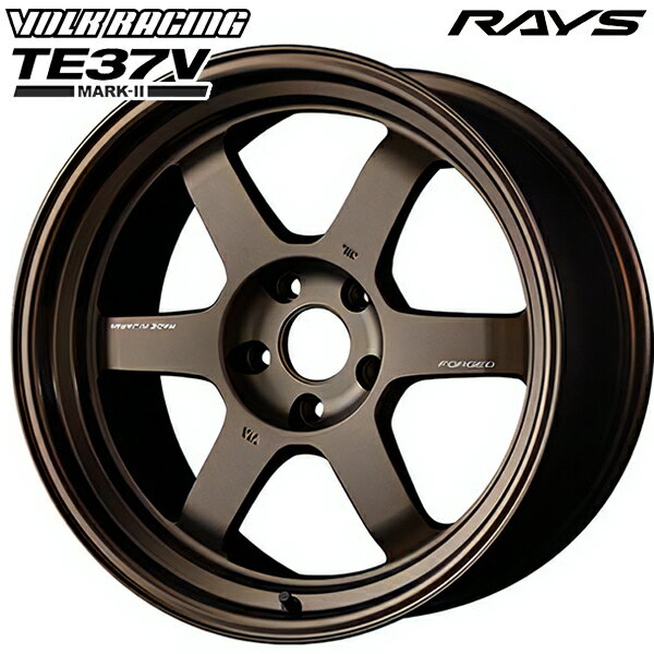 18インチ 9.5J 5H114.3 +15 RAYS ボルクレーシング TE37V マーク2 ブロンズ[アルマイト]（BR） アルミホイール単品 4本（1台分）送料無料