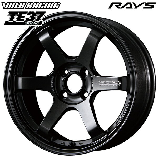 15インチ 6.5J 4H100 +36 RAYS ボルクレーシング TE37 ソニック ダイヤモンドダークガンメタ（MM） ホイール単品 1本 4本以上送料無料