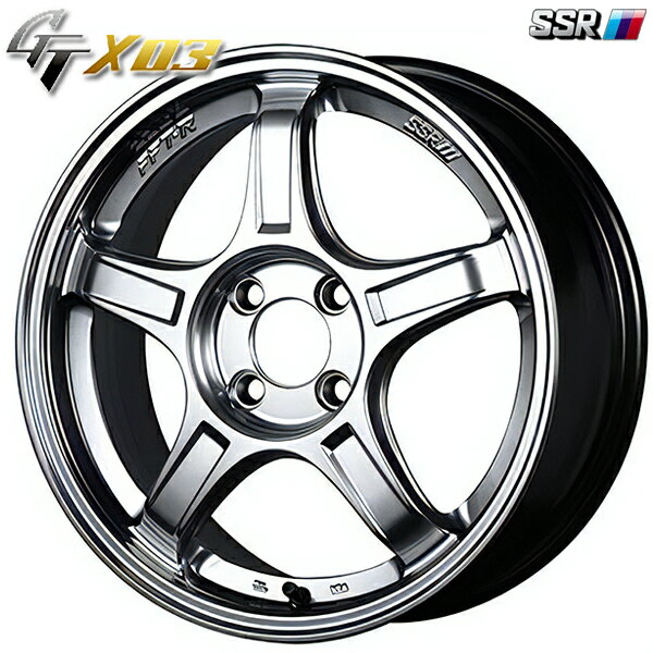 17インチ 7.0J 4H100 +48 SSR GTX03 クロームシルバー アルミホイール単品 1本 4本以上送料無料