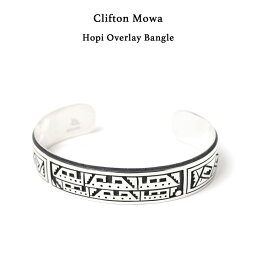 【クーポン利用で5%OFF】Clifton Mowa Hopi Overlay Bangle クリフトンモワ オーバーレイバングル ホピ族 Hopi #HB005 インディアンジュエリー シルバー