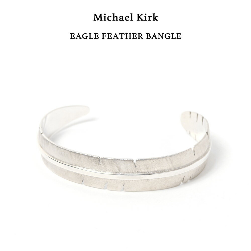 Michael Kirk マイケル・カーク Eagle Featherフェザーバングル イスレタ族 isleta #IB001 インディアンジュエリー 送料無料