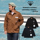 BLUCO ブルコ WORKER'S COVERALL BLUCO×UNIVERSAL OVERALL ワーカー カバーオール ユニバーサル オーバーオール コラボ ワークウェア アウター 作業着 メンズ Mocha Navy Black モカ ネイビー ブラック