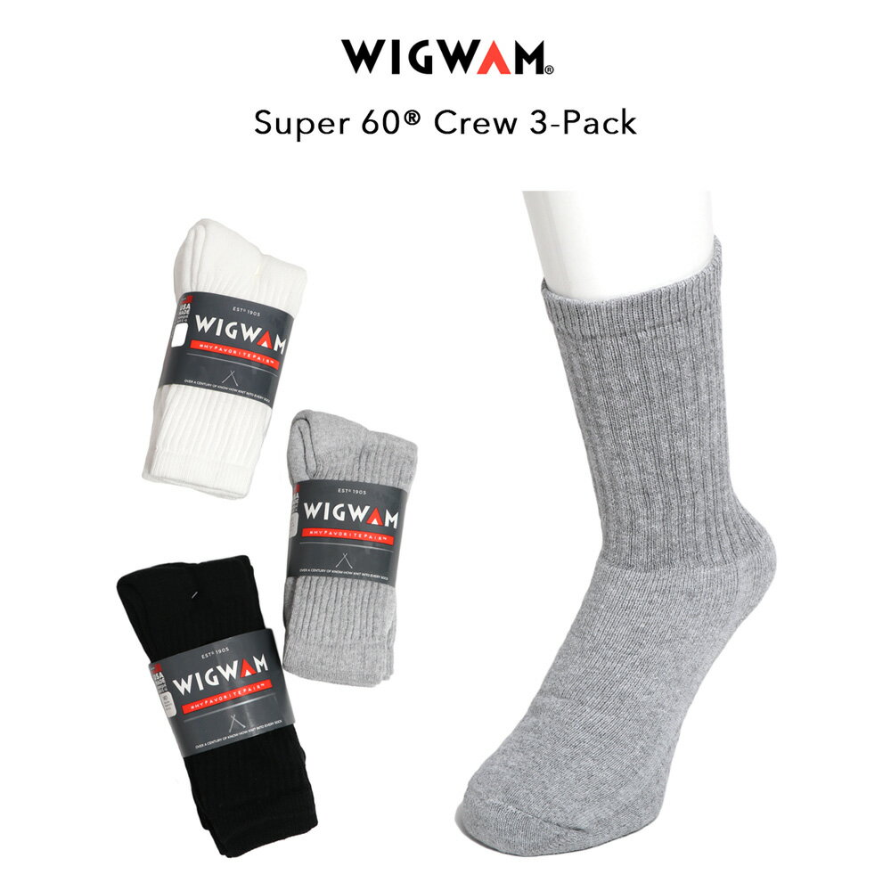 ڥѡSALE 10%OFFWIGWAM S1077 å 3­å ӥͥ SUPER 60 CREW 3-Pack ॽå ϥå  ǥ  ۥ磻  ֥å 졼 ֡ ˡ ꥫ