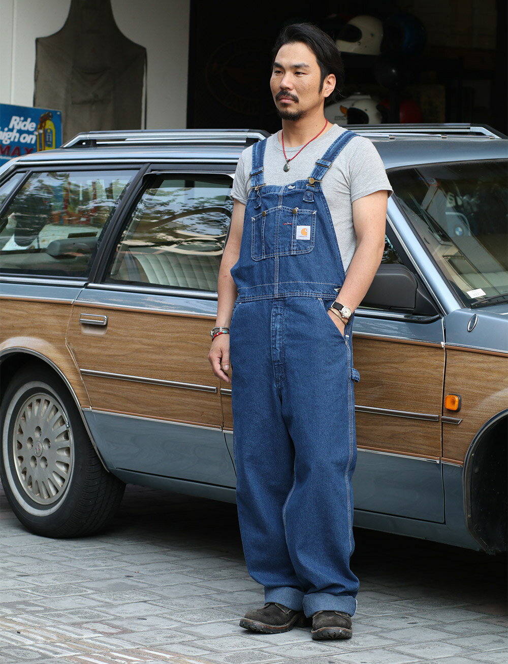 【裾上げ無料】Carhartt カーハート R07 Men’s Washed Denim Bib Overall Unlined ウォッシュ デニム オーバーオール MADE IN MEXICO メキシコ製 ワークパンツ ペインターパンツ ワークウェア パンツ サロペット 裾上げ無料