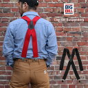 【クーポン利用で5 OFF】BIG BILL ビッグビル Clip-On Suspenders X-BACK クリップオンサスペンダー サスペンダー メンズ レディース レッド ブラック RED BLACK 赤 黒 USA製