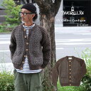 INVERALLAN カーディガン メンズ Inverallan インバーアラン カーディガン ゴルファーカーディガン 2トーン ニット ハンドニット 手編み メンズ レディース ウール 4a Golfer Cardigan 2 Color Crazy in Naturally Neutral