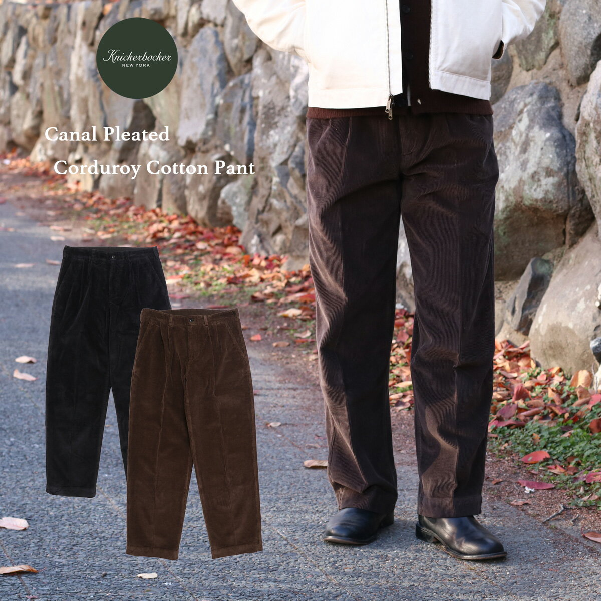 KNICKERBOCKER �˥å����ܥå��� Canal Pleated Corduroy Cotton Pant �ץ꡼�� �����ǥ���� ���åȥ�ѥ�� �ݥ�...
