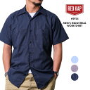 RED KAP レッドカップ SP24 半袖ストライプワークシャツ Short Sleeve Stripe Shirt シャツ 半袖 春 夏 作業着 作業服 ワークシャツ 薄手 ブルー ネイビー チャコール