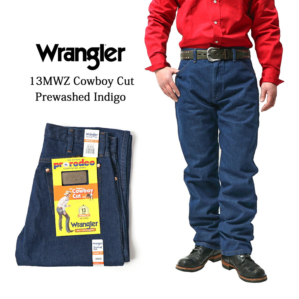 ラングラー ジーンズ メンズ 裾上げ無料 Wrangler 13MWZPW カウボーイジーンズ ウォッシュ USA企画 US企画 ラングラー デニム パンツ 14.75oz ジーンズ カウボーイカット レギュラーストレート 作業着 作業服 メンズ デニム コットン USコットン