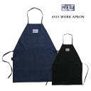 PRISON BLUES 515 ワークエプロン メンズ レディースプリズンブルース ショップエプロン エプロン デニム BLUE DENIM BLACK 作業着 DIY ガーデニング キャンプ 丈夫 キッチン アメリカ製 プリズンブルー Work Apron