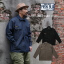 【クーポン利用で5%OFF】PRISON BLUES プリズンブルース 610 Denim Yard Coat デニムワークコート ヤードコート コート ワークコート USA製 メンズ 作業着 作業服 デニムジャケット 大きめ 大きいサイズ USサイズ Rigid Blue Black Olive ブラック 黒 オリーブ XS