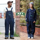 楽天MAVAZI（インポートクロージング）裾上げ無料 KEY INDUSTRIES,INC. デニムオーバーオール 273 キー インダストリーズ インク Denim Overall 12oz Overall サロペット メンズ レディース ノンウォッシュ 大きいサイズ