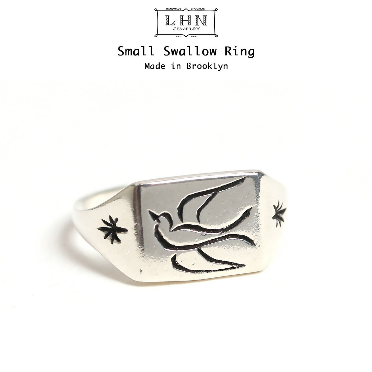 LHN Jewelry エルエッチエヌ ジュエリー Small Swallow Ring ピンキーリング7～11号 US4～6 Handmade In Brooklyn