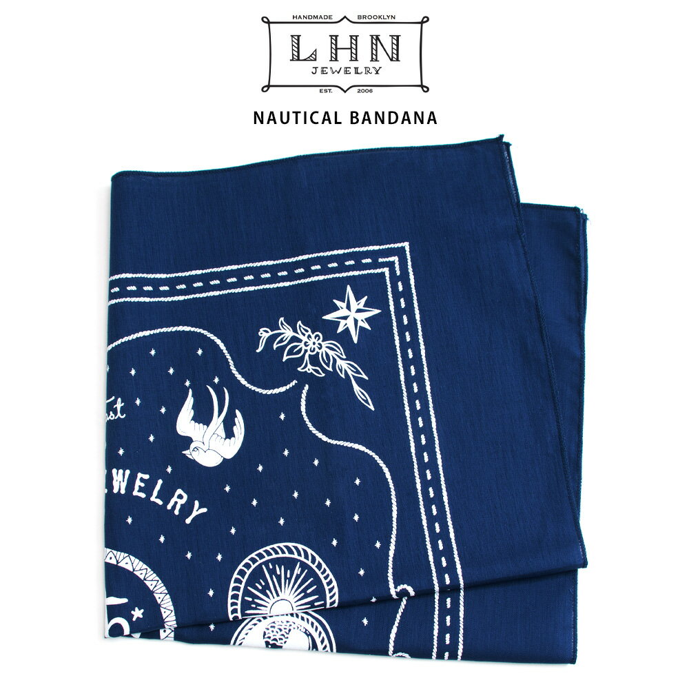 LHN Jewelry エルエイチエヌ ジュエリー ノーティカル バンダナ Nautical Bandana ネイビー