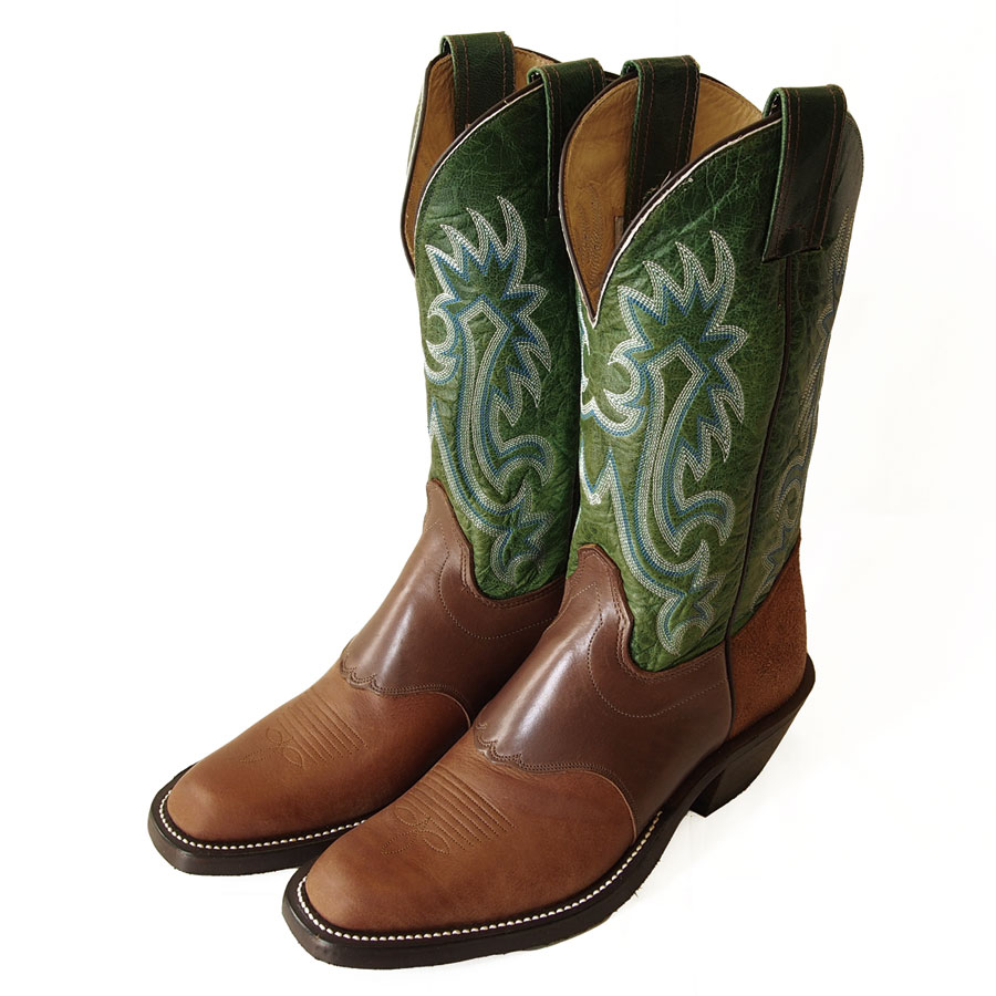 OLATHE BOOT���쥤�� �����ܡ����֡��� ����������֡��� ��Horsebutt Tan��Explosion Emerald�� ����̵��