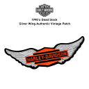 Harley-Davidson Motorcycles ハーレーダビッドソン 1990年代 デッドストック ワッペン パッチ 1990 039 s Dead Stock Silver Wing Authentic Vintage Patch アイロン接着可能 シルバー